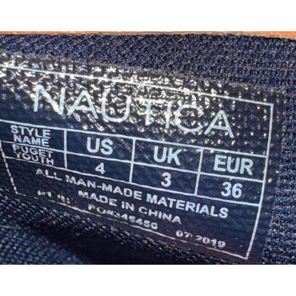 Nautica Unisex Camel Brown Mid Top Dress Shoes Size 4 - Picture 5 of 8